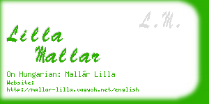 lilla mallar business card